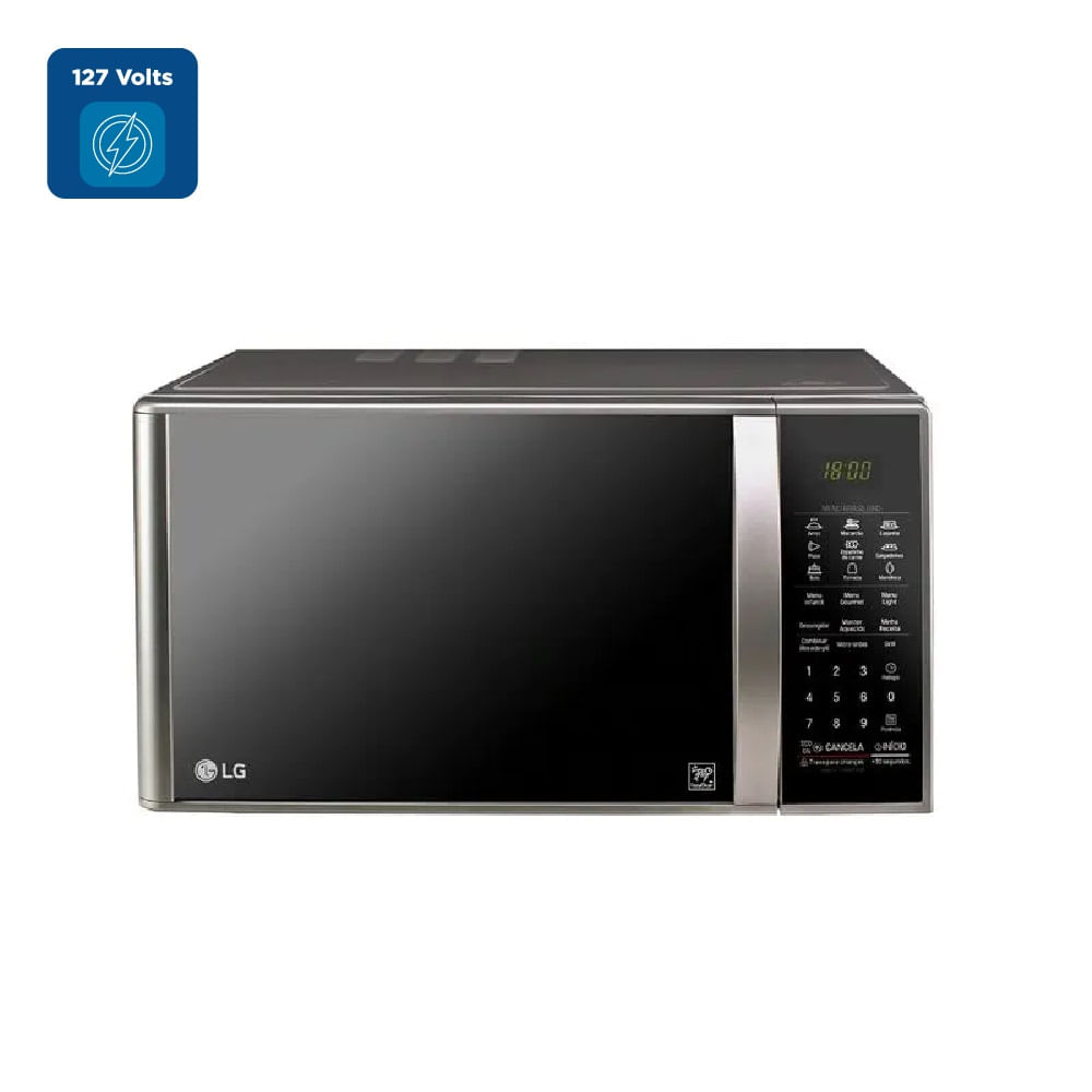 Micro-ondas LG 30 Litros com Grill de Quartzo e Revestimento EasyClean Prata MH7093BR – 127 Volts